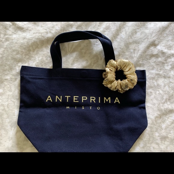 Anteprima small fabrics tote with golden sequins elasticized band - Picture 7 of 14